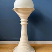 White ceramic floor lamp Mid-Century Space Age by Doria Leuchten
