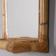 Vintage 1960s Wall Mirror with Bamboo Shelf, Italian Design