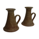 Pair of candlesticks in stoneware vintage 70