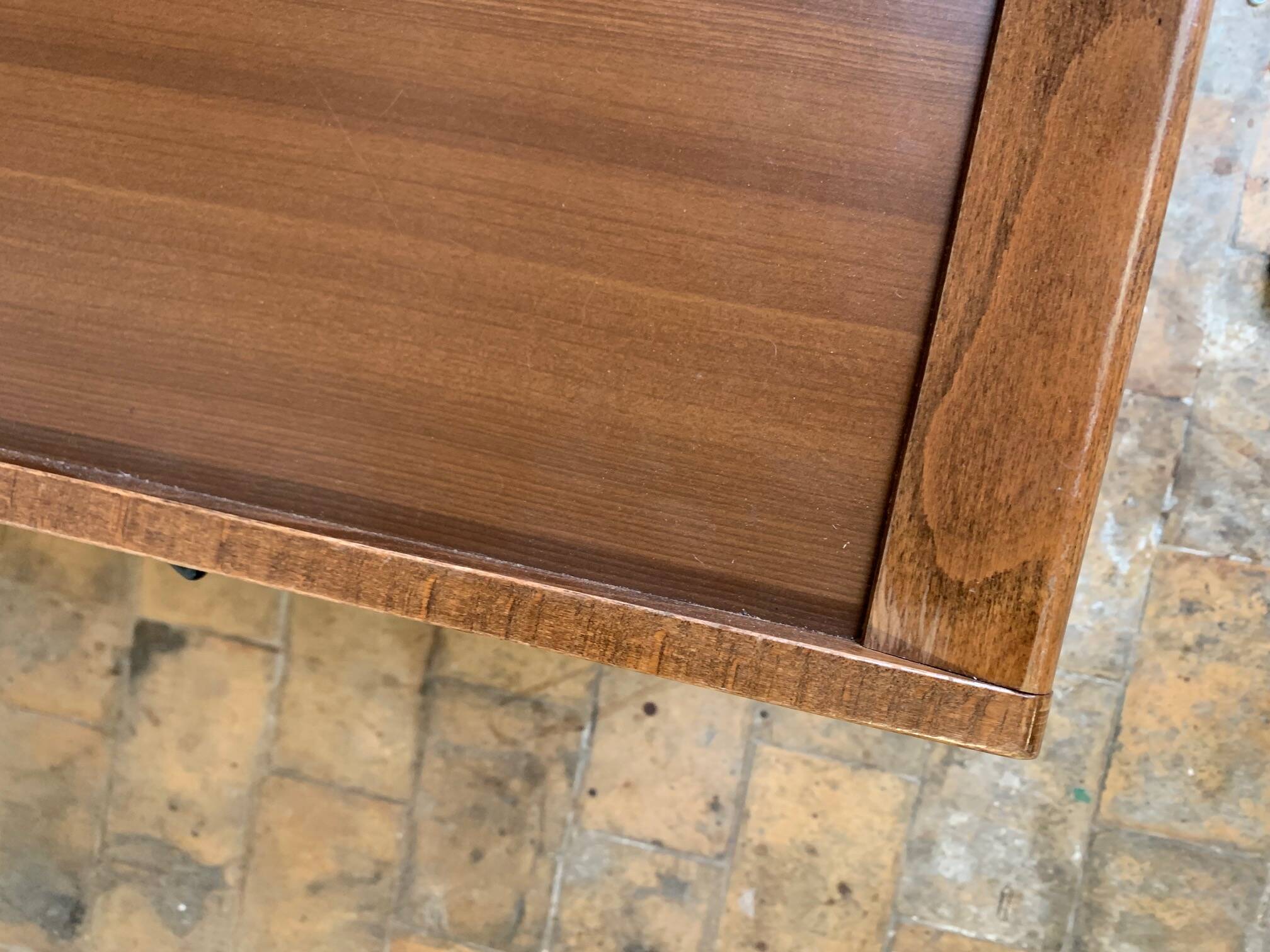 Mid-century modern folding wooden service trolley from the 1960s