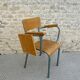Student chair in wood and metal, circa 1960.