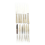 12 Christofle silver metal knives