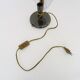 Foliage table lamp in glass and anthracite gray metal. 80 years