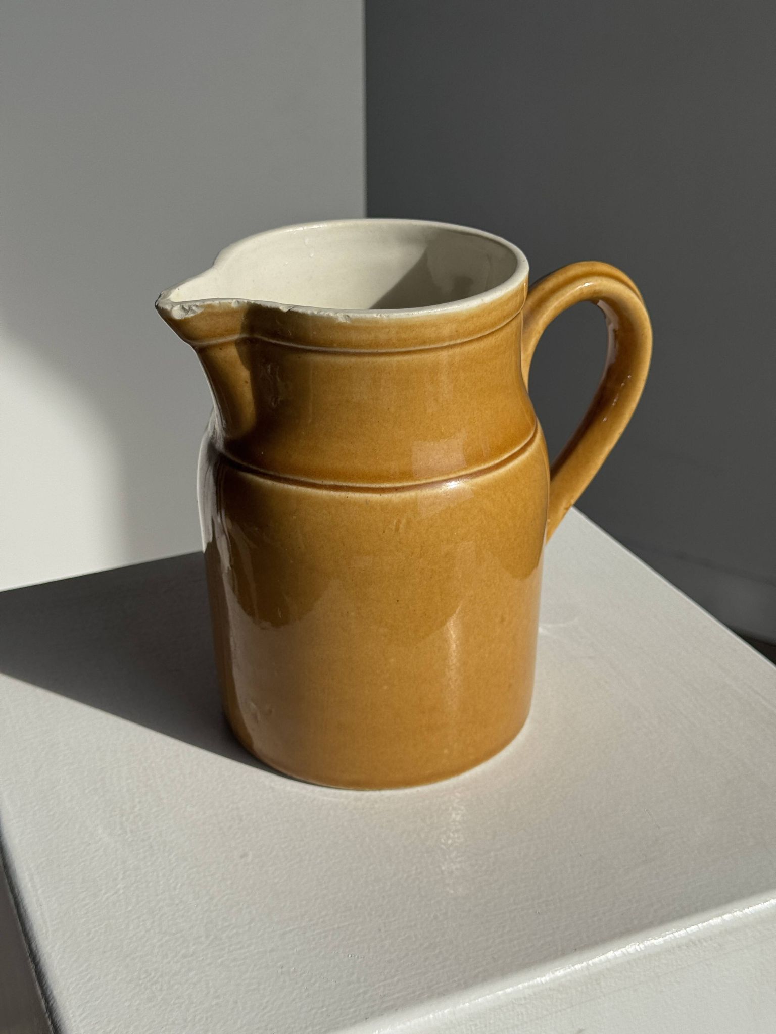 Carafe en céramique jaune Grès Kilt 1 litre H17