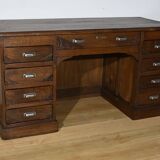 Art Deco Oak Pedestal Desk – 1940