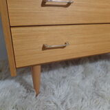 Chest of drawers vintage from the 60s in light wood