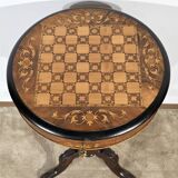 Trumpet Table for Work and Games, Walnut – Late 19th Century