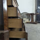 Elm burl and rosewood secretary chest of drawers
