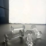 Lot de 4 porte-couteaux en verre anciens
