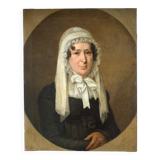 Portrait à l'huile d'une dame, XIXe siècle