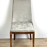 American Art Deco style chair, in solid walnut wood