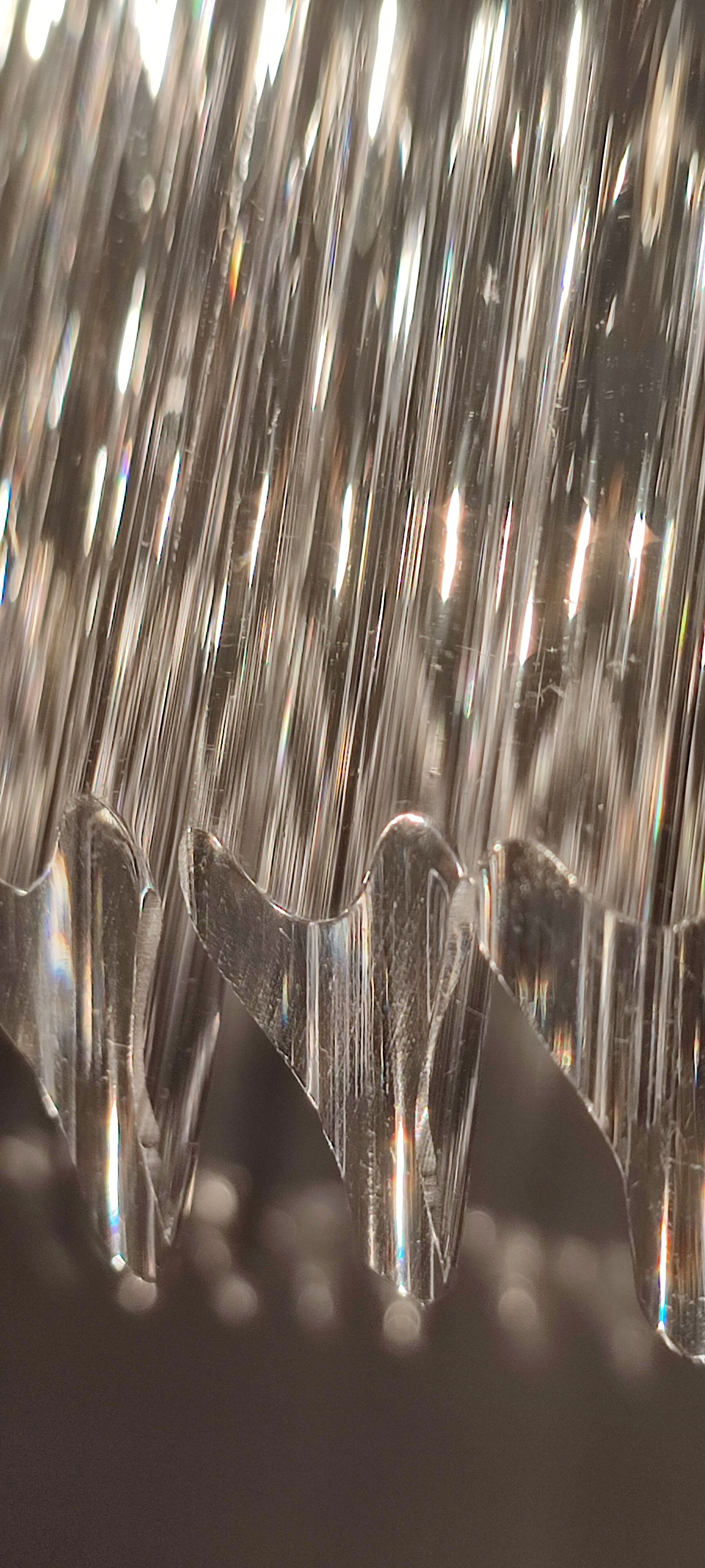 Lamp "Venini" with circular glass ceiling. Italy 1970s.