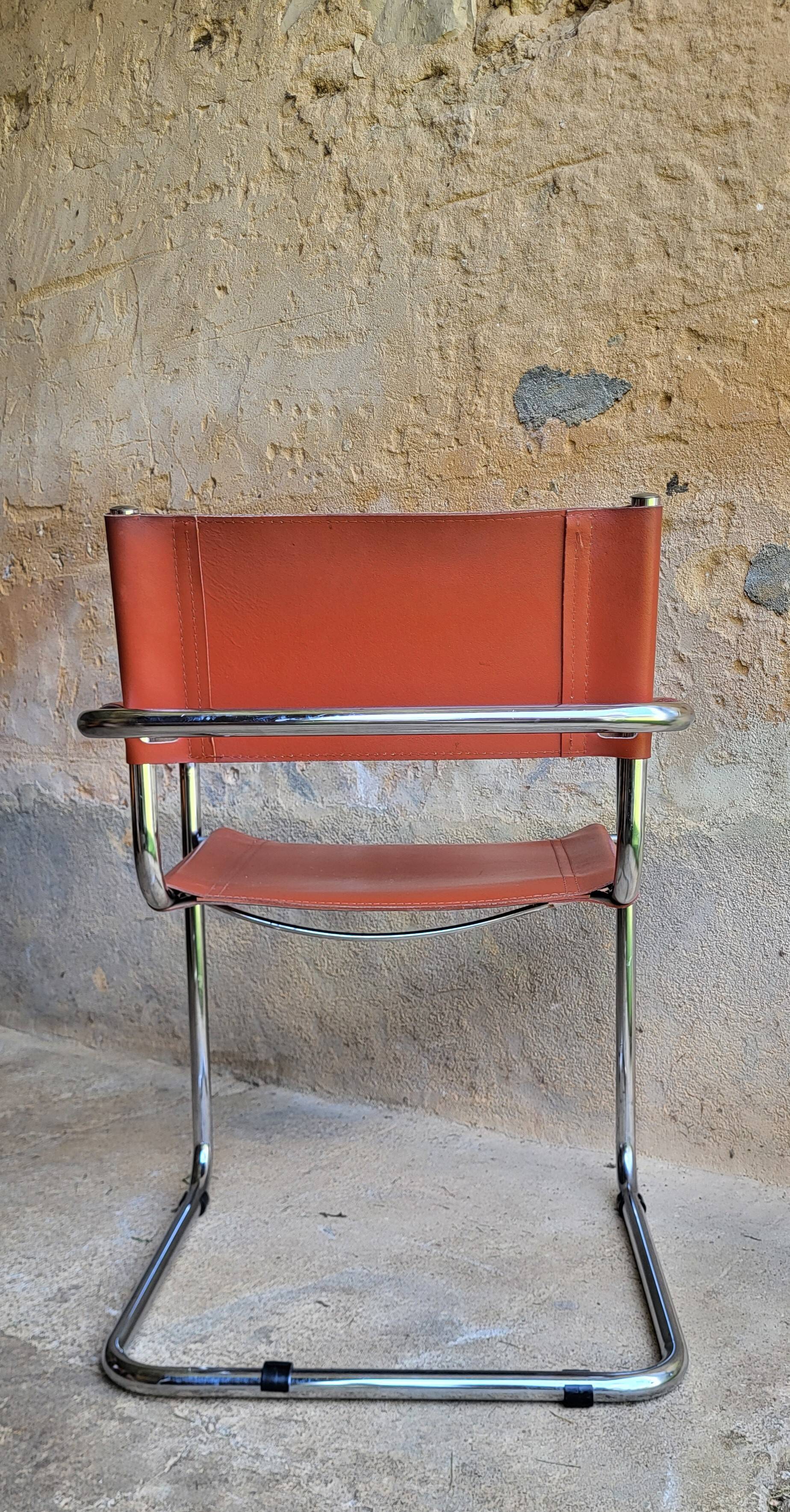 Leather Cantilever Chair
