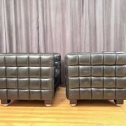 Paire de fauteuils Kubus 8020, conçus par Josef Hoffmann, Wittmann, Autriche