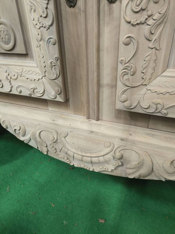 Immense buffet en enfilade 1957 noyer massif naturel