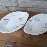 Lot of 2 old ceramic dishes Firminy Salins France