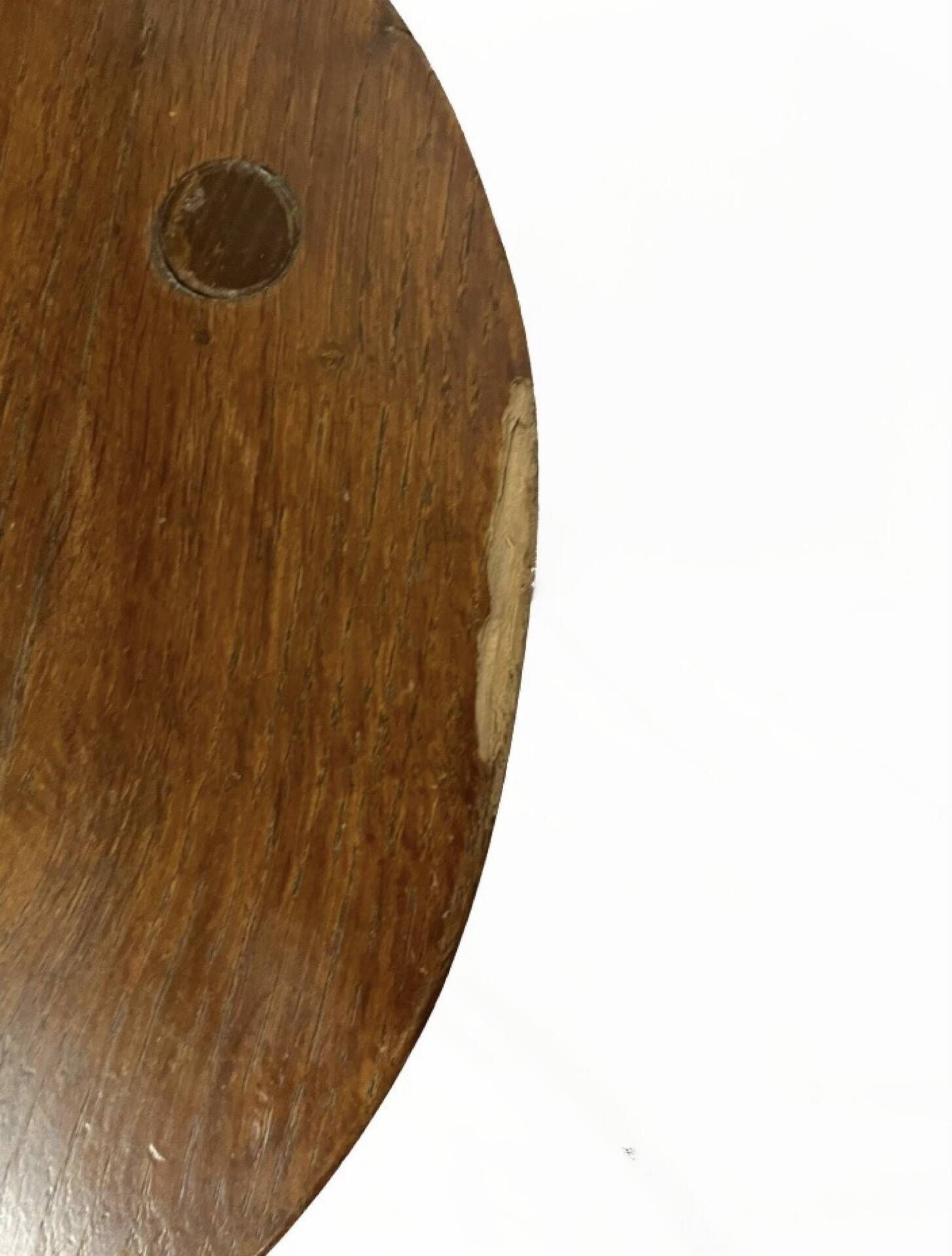 Tabouret tripode en bois naturel