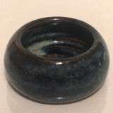 Small blue ceramic pot