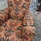 Club armchair fabric floral vintage baroque