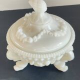 Vintage opaline glass candy dish