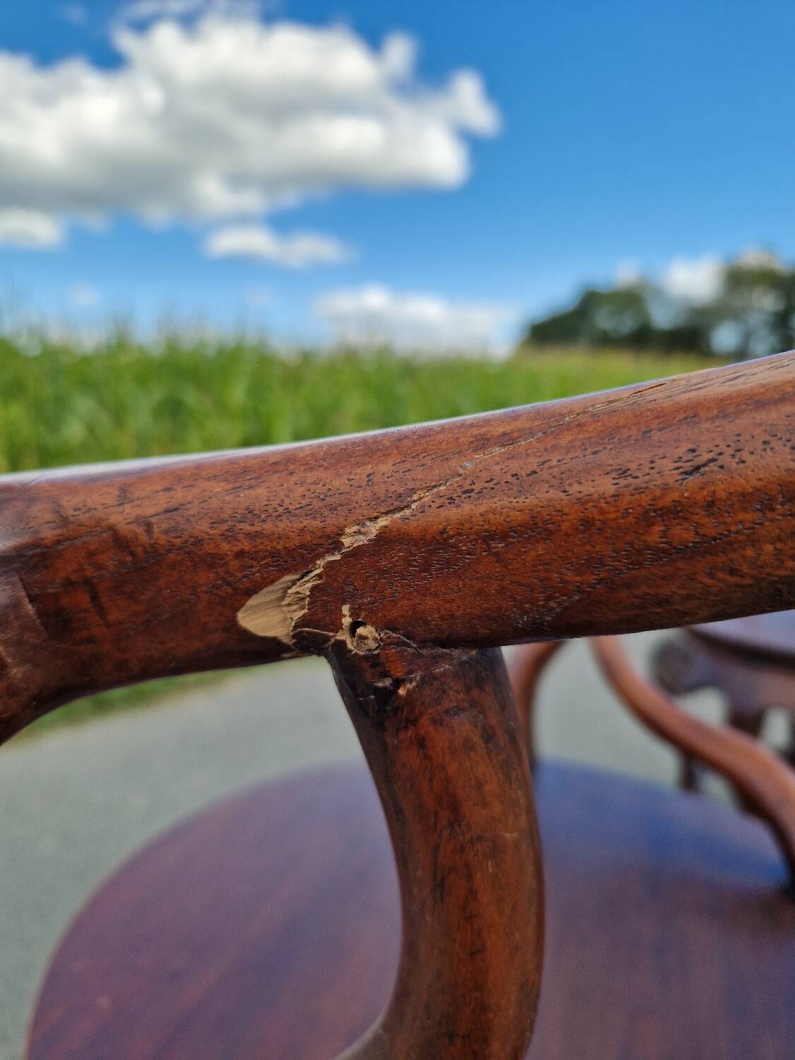 Pair of antique Chinese carved mahogany armchairs, circa 1960s