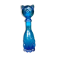 Carafe en forme  de chat  en verre bleu Empoli vintage