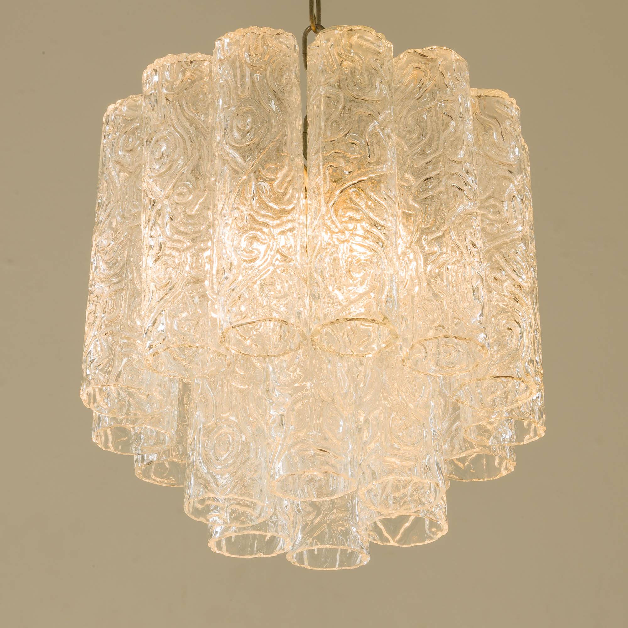 Petit chandelier Venini, Italie, années 1970