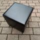 Pair of designer poufs in faux leather