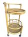 1960s rattan bottle holder rolling table
