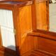 Vintage oak sideboard with sentry boxes and mirror