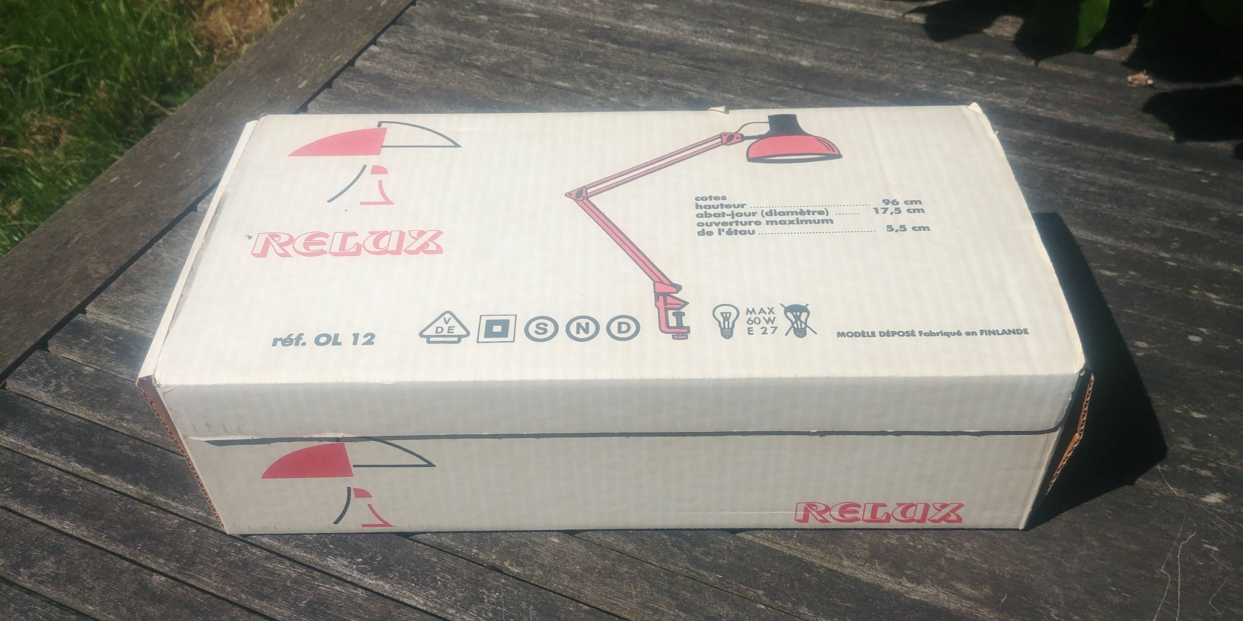 Old architect's lamp, new in original box, Relux brand, black