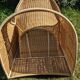 Wicker and rattan rocking chair