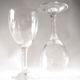 Set of 6 chiseled glasses