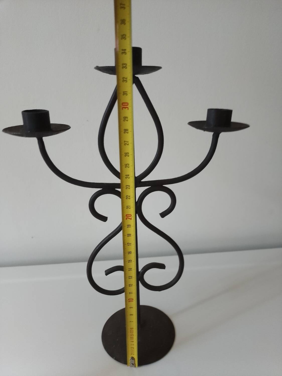 Raw wrought iron chandelier