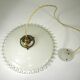 Suspension and rosette in opaline and porcelain