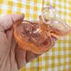 Pink molded double glass salt shaker