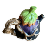 Augergine slip teapot