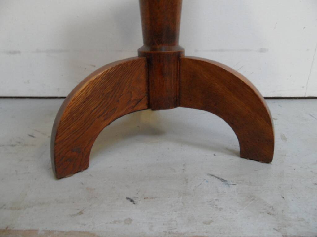 Tabouret de piano vintage en chêne des années 1930