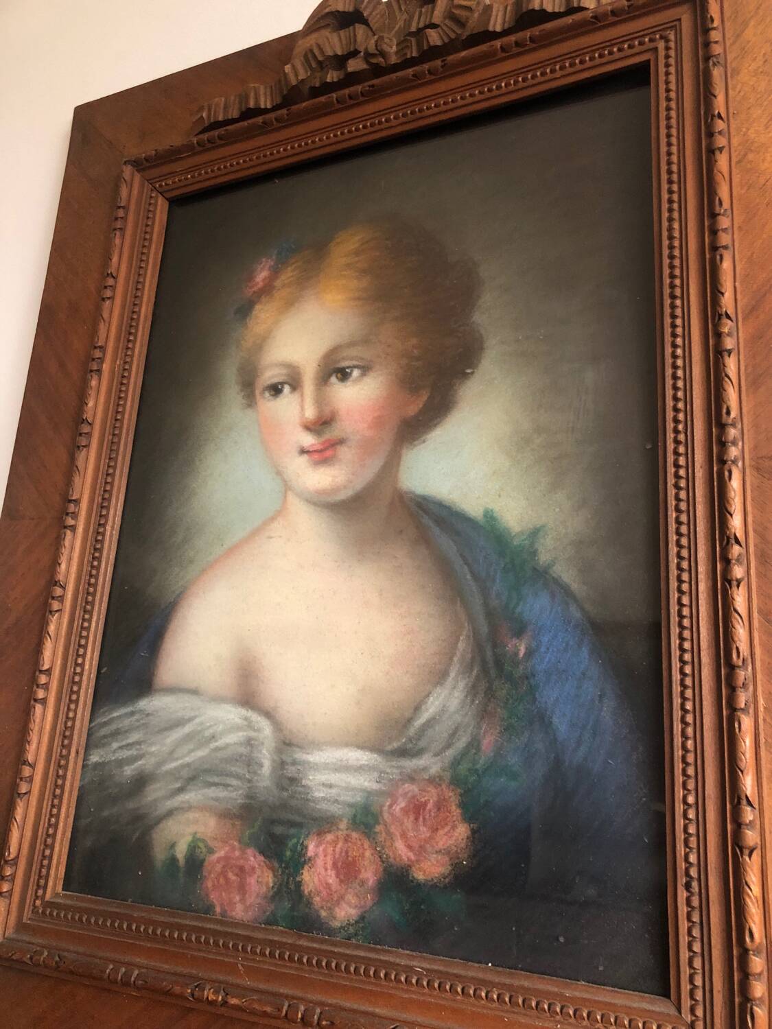 Pastel painting of a young girl