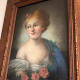 Tableau pastel de jeune fille