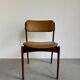Ensemble de chaises vintage en skaï et palissandre