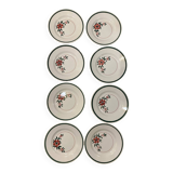 Lot de 8 jolies assiettes à dessert modèle Simone de la maison H.B.C.M