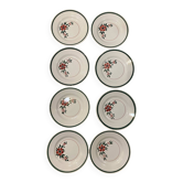 Lot de 8 jolies assiettes à dessert modèle Simone de la maison H.B.C.M