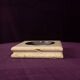 Square Italian Travertine Ashtray with Removable Metal Dish 1970