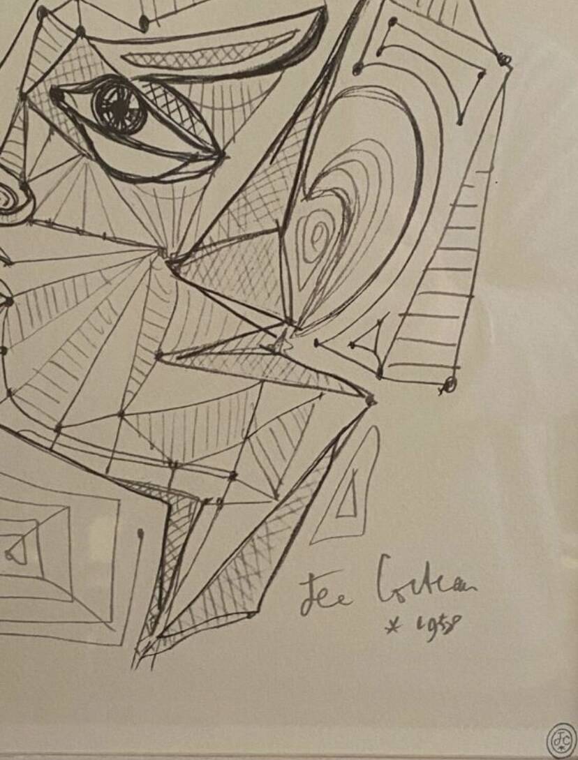 Portrait surréaliste, visage d'Apollon, Jean Cocteau