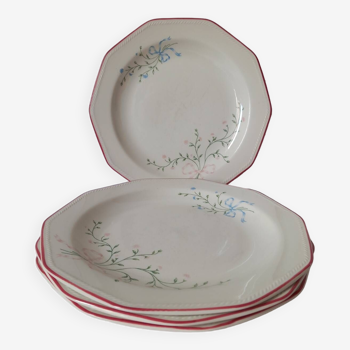 4 assiettes plates The Chartwell collection  Mille Fleurs