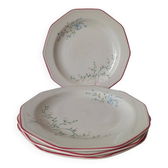 4 assiettes plates The Chartwell collection  Mille Fleurs