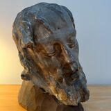 Sculpture representing a head of christ period late nineteenth century