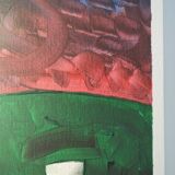 Signed abstract painting