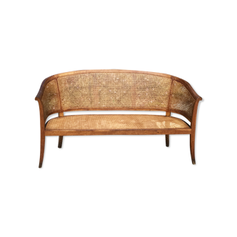 Old cane basket sofa